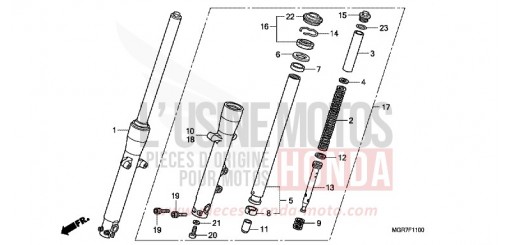 FRONT FORK VT750SB de 2011